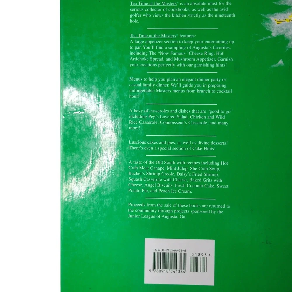 Tea-Time at the Masters Cookbook Junior League of Augusta Georgia Golf Recipes